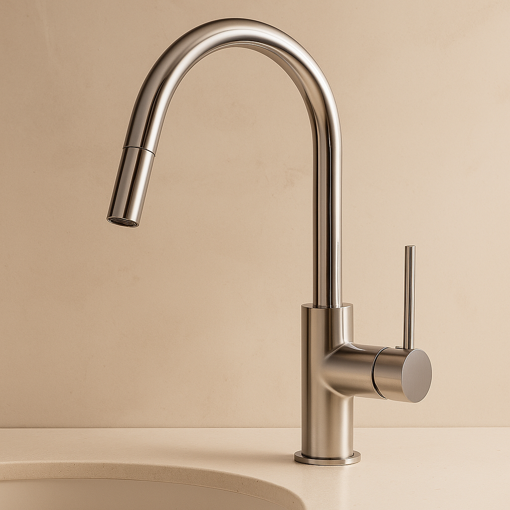 Chrome Pull Out Mixer