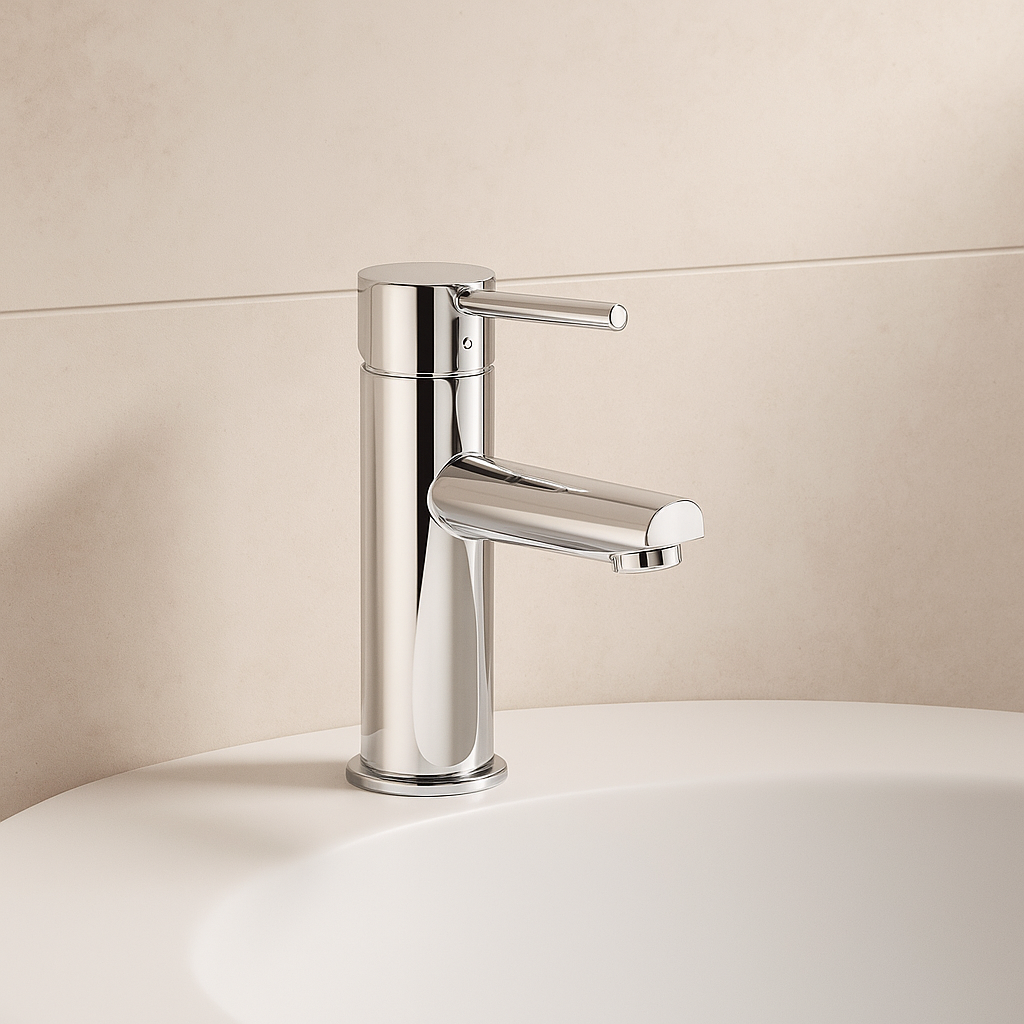 Chrome Round Basin Mixer