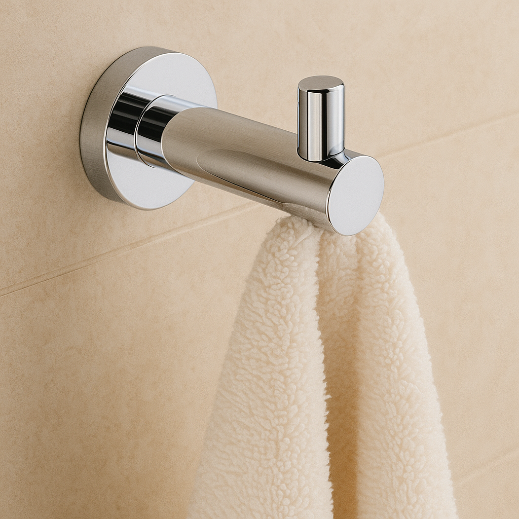 Chrome Round Robe Hook