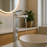 Chrome Square Tall Basin Mixer