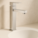 Chrome Square Tall Basin Mixer