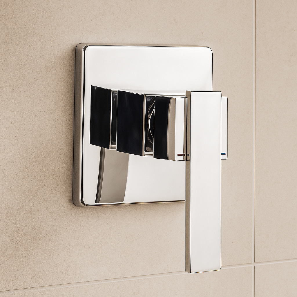 Chrome Square Wall Mixer
