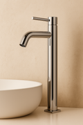Chrome Tall Round Basin Mixer