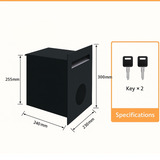 Compact Wall-Mount Lockable Letterbox – Matte Black