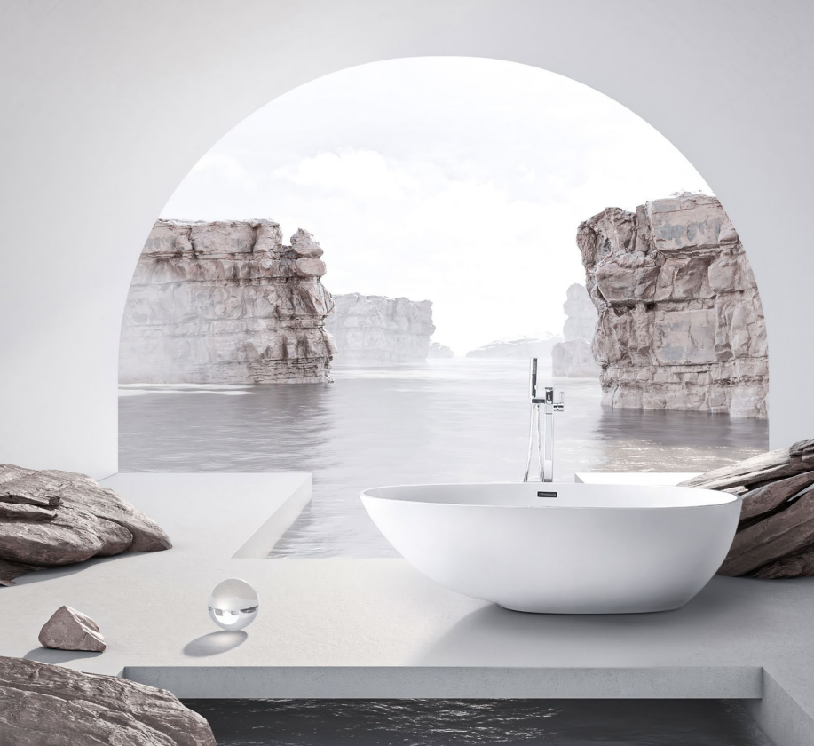 Delight 1500mm Freestanding Bath – Sculptural Oval Tub in Gloss or Matte Finish