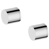 JD-WS561-1 Double Round Taps – Polished chrome 35mm cartridge taps with modern round design for bathrooms and basins.