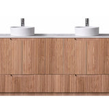Duplex 855mm Floor Standing Vanity 1500mm DW– Grooved Panel with Soft Closing Drawers