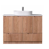 Duplex 855mm Floor Standing Vanity 1200mm– Grooved Panel with Soft Closing Drawers