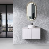 Duplex Wall Hung Vanity 900mm – Grooved Panel Design with Organisers