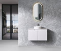 Duplex 750mm Wall Hung Vanity – Grooved Panel Design with Organisers