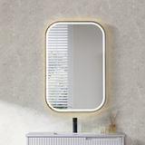 Farley LED Mirror – Wall-Hung Backlit Bathroom Mirror with Matt Black or Chrome Frame