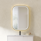 Farley LED Mirror – Wall-Hung Backlit Bathroom Mirror with Matt Black or Chrome Frame