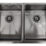 Gunmetal Double Bowl Sink (UNBD-7440R) – Premium kitchen sink with two spacious bowls and a durable gunmetal finish.