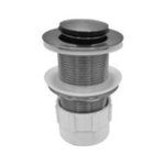 Gunmetal Pop-Up Plug (Model: UNP107-32 NO), 32mm, no overflow feature, sleek gunmetal finish with included adapter for easy installation.