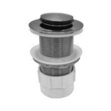 Gunmetal Pop-Up Plug (Model: UNP107-32 NO), 32mm, no overflow feature, sleek gunmetal finish with included adapter for easy installation.