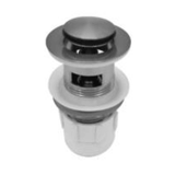 Gunmetal Pop-Up Plug (Model: UNP107-32 OF), 32mm with overflow feature, sleek gunmetal finish, adapter included for easy installation.