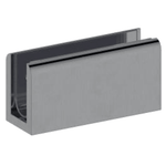 Gunmetal Shower Glass Clamp (Model: JD-M458BS) designed for secure glass installations in modern bathrooms with a high-quality gunmetal finish.