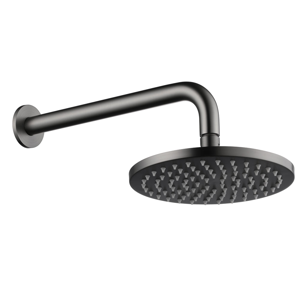 Cordoba Gunmetal Showerhead on Wall Mounted Arm