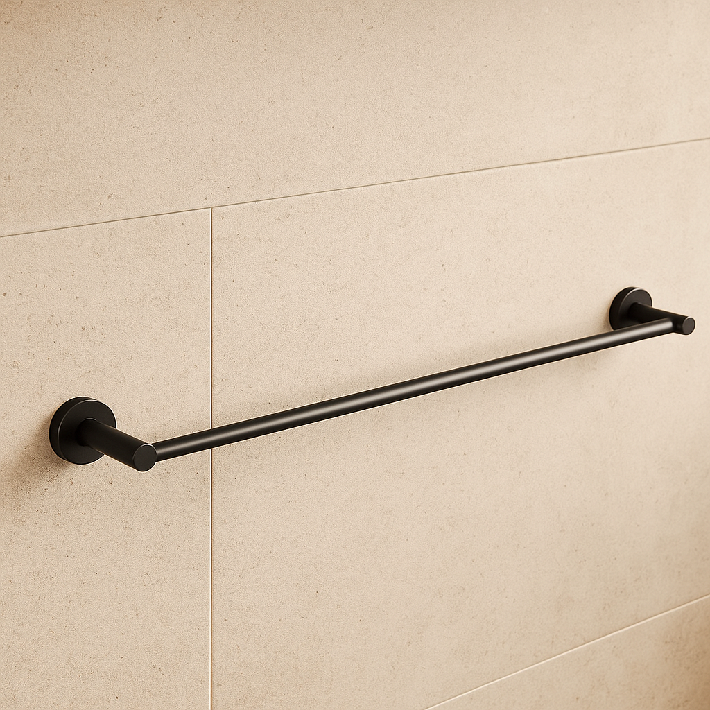 Cordoba Gunmetal Single Towel Rail 600mm