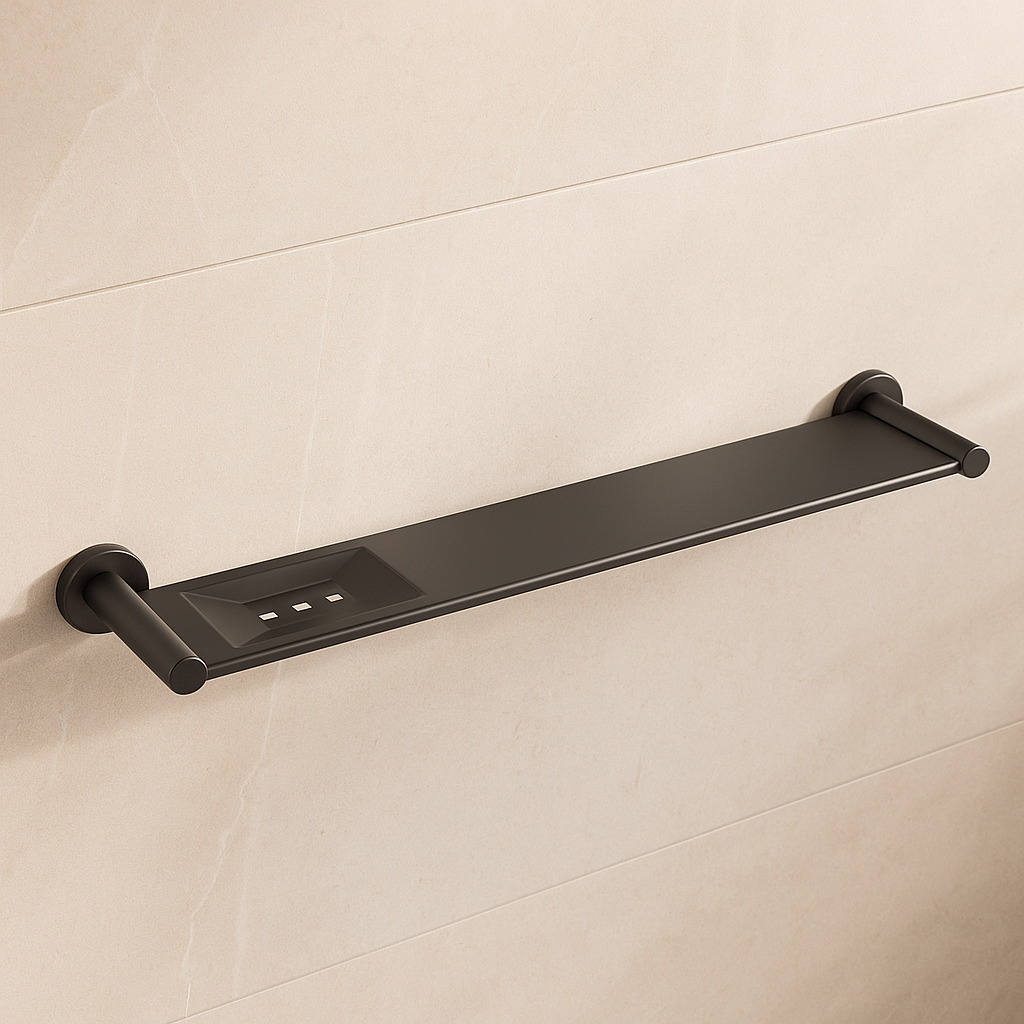 Cordoba Gunmetal Stainless Steel Shelf