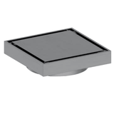 Gunmetal Tile Insert Floor Waste (Model: JD-DB101BS) with 80mm outlet for modern bathroom drainage solutions.