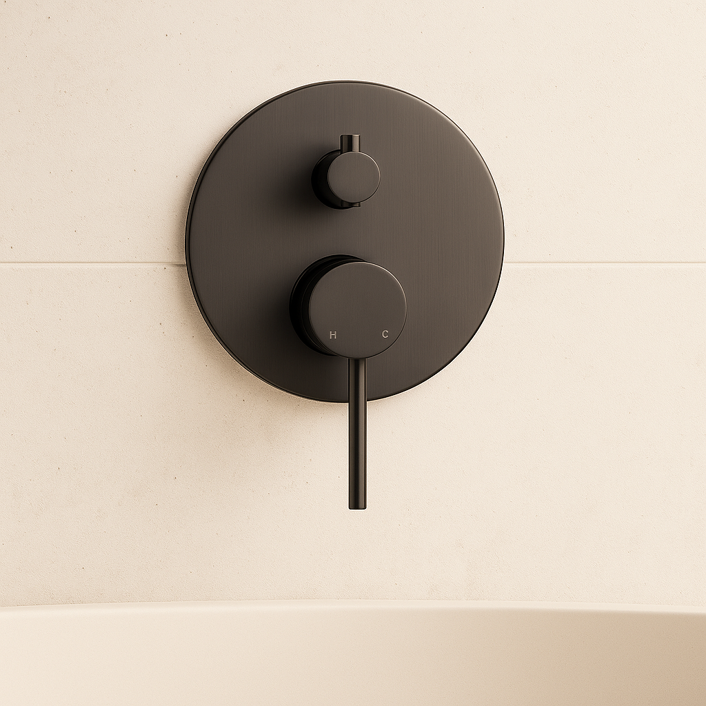 Cordoba Gunmetal Wall Mixer with Diverter