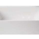 HELIX-150 Back to Wall Freestanding Bath – 1500mm Gloss White Acrylic Tub