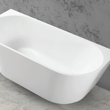 Hannah 1300mm Back-to-Wall Freestanding Bath – Compact Luxury for Modern Bathrooms