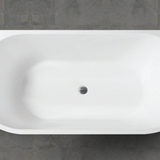 Hannah 1300mm Back-to-Wall Freestanding Bath – Compact Luxury for Modern Bathrooms