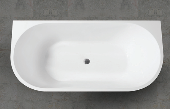 Hannah 1300mm Back-to-Wall Freestanding Bath – Compact Luxury for Modern Bathrooms