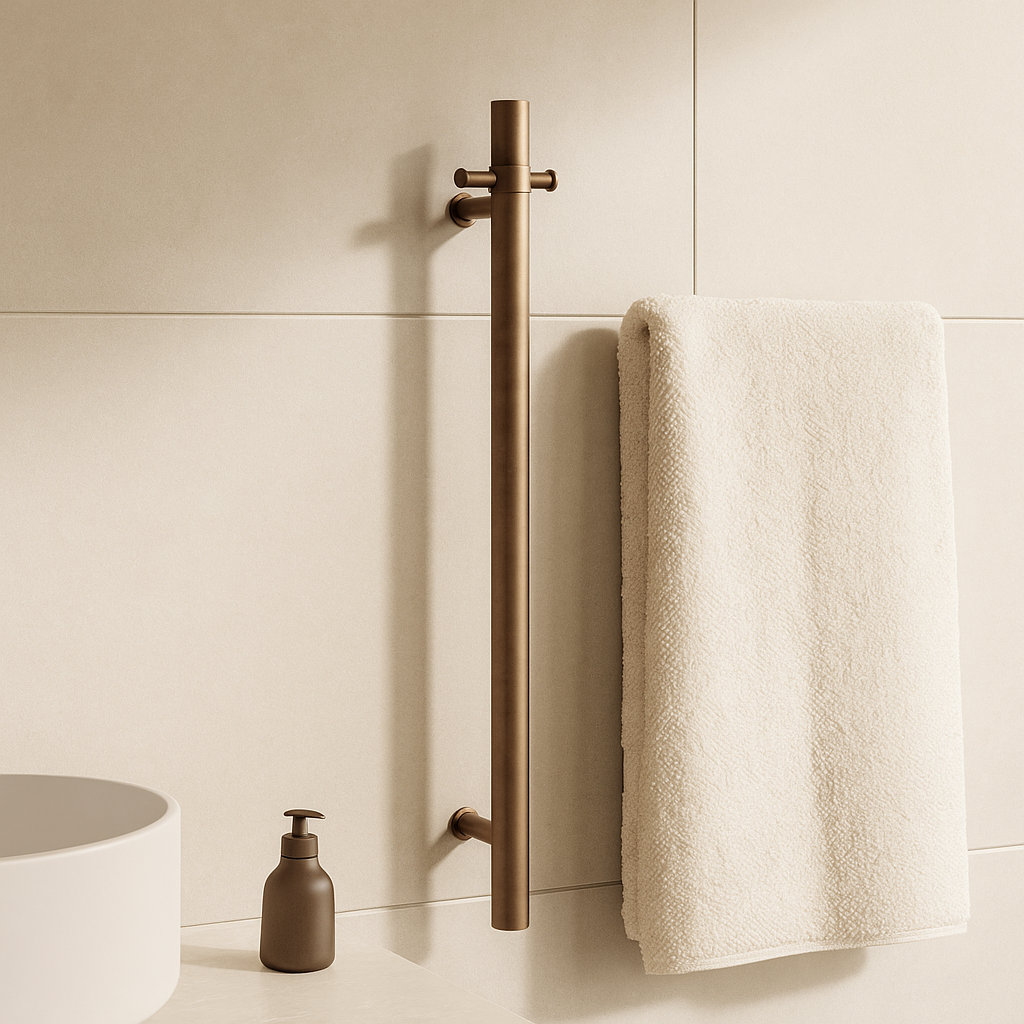 Seville Heated Towel Rail 900mm – Antique Brass