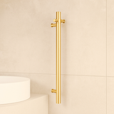 Marbella Heated Towel Rail 900mm – Brushed Gold