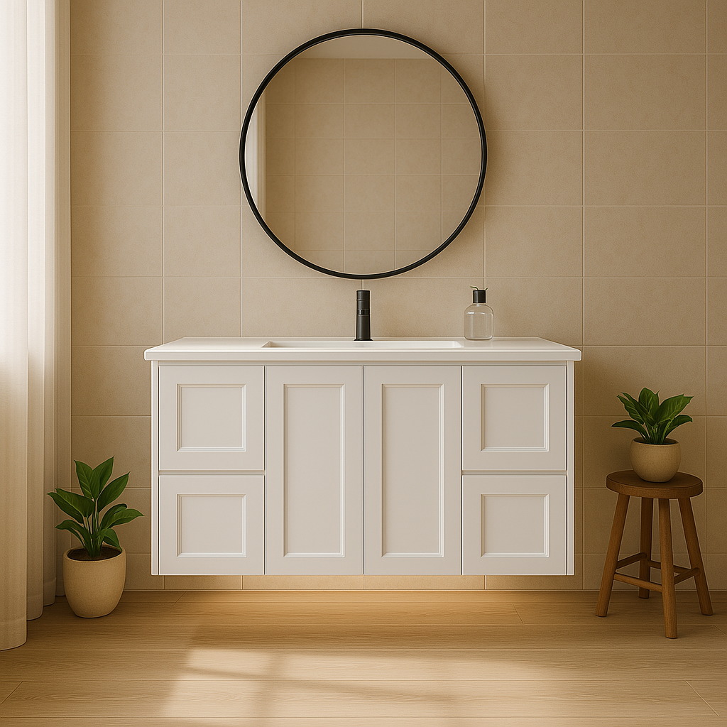 Luna 1200WD-SD Wall Hung Vanity 460mm  – Modern Floating Bathroom Cabinet