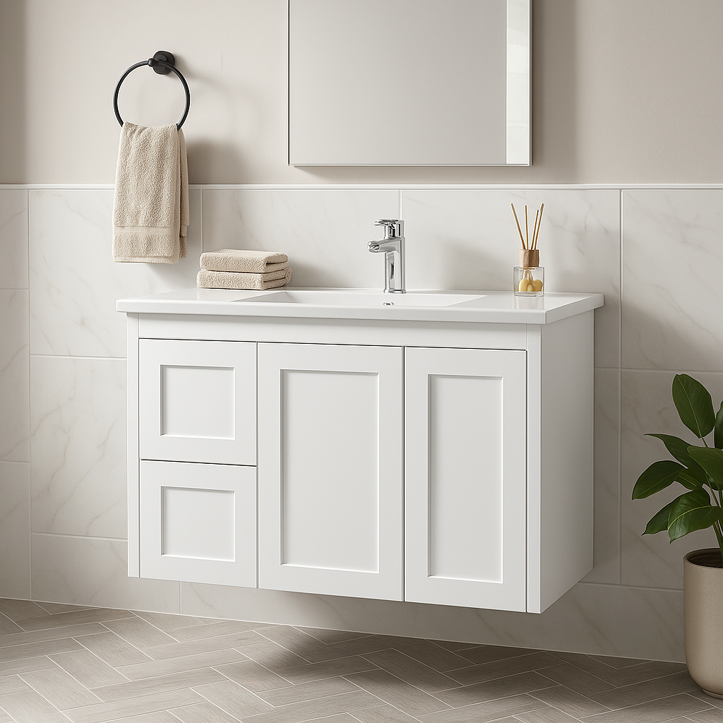 Luna 900WL-SD Wall Hung Vanity 460mm  – Modern Floating Bathroom Cabinet