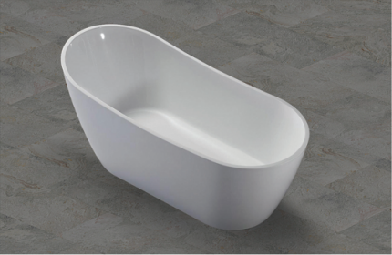 Nova 1500mm Freestanding Bath – Sleek Curved Design in Gloss White