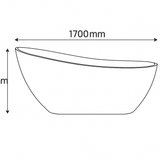 Nova 1700mm Freestanding Bath – Luxurious Deep Soaking Tub in Gloss White