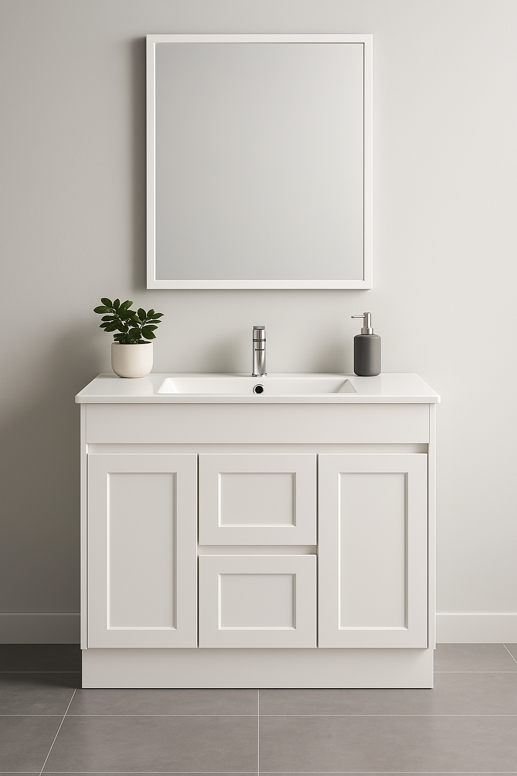 Quinn 1200WD Freestanding 460mm Vanity Modern European Design With Double Bowl