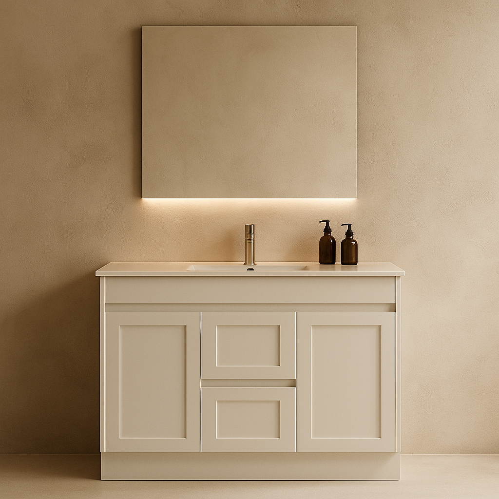 Quinn 1200WD Freestanding 460mm Vanity Modern European Design With Double Bowl