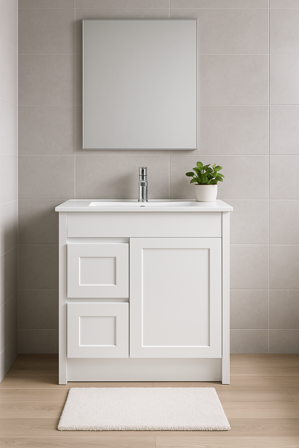 Quinn 750WL Freestanding 460mm Vanity Modern European Design