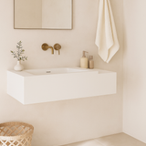 Rectangular Poly Marble Basin – Wall-Mount or Countertop Installation 650mmx400mmx200mm