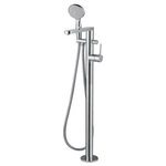 TFM-727 Round Floor Bath Spout – Chrome freestanding bath spout for modern bathrooms.