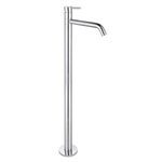 TFM-237 Round Floor Mixer – Chrome floor-mounted mixer with swivel spout for modern bathrooms.