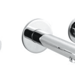 TPR-104 Round Handle Bath Set – Chrome wall-mounted bath set with modern round handles.
