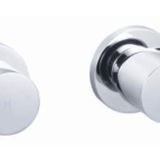 TPR-106 Round Handle Wall Top Assemblies – Chrome wall-mounted handles for modern bathroom setups.