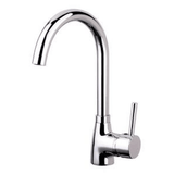 TK70C Round Kitchen Mixer – Chrome high-arching kitchen faucet with 40mm cartridge for modern kitchens.