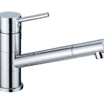 TK70L Round Kitchen Mixer – Chrome kitchen faucet with long spout for easy access in modern kitchens.