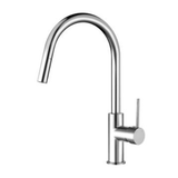 TK70P Round Pull-out Kitchen/Laundry Mixer – Chrome high-arching pull-out faucet for modern kitchens and laundry rooms.