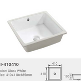 Undermount Ceramic Sink – 410mm Square with 12L Capacity