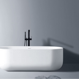 Lilac 1700mm Gloss White Freestanding Bath – Sleek Minimalist Oval Design