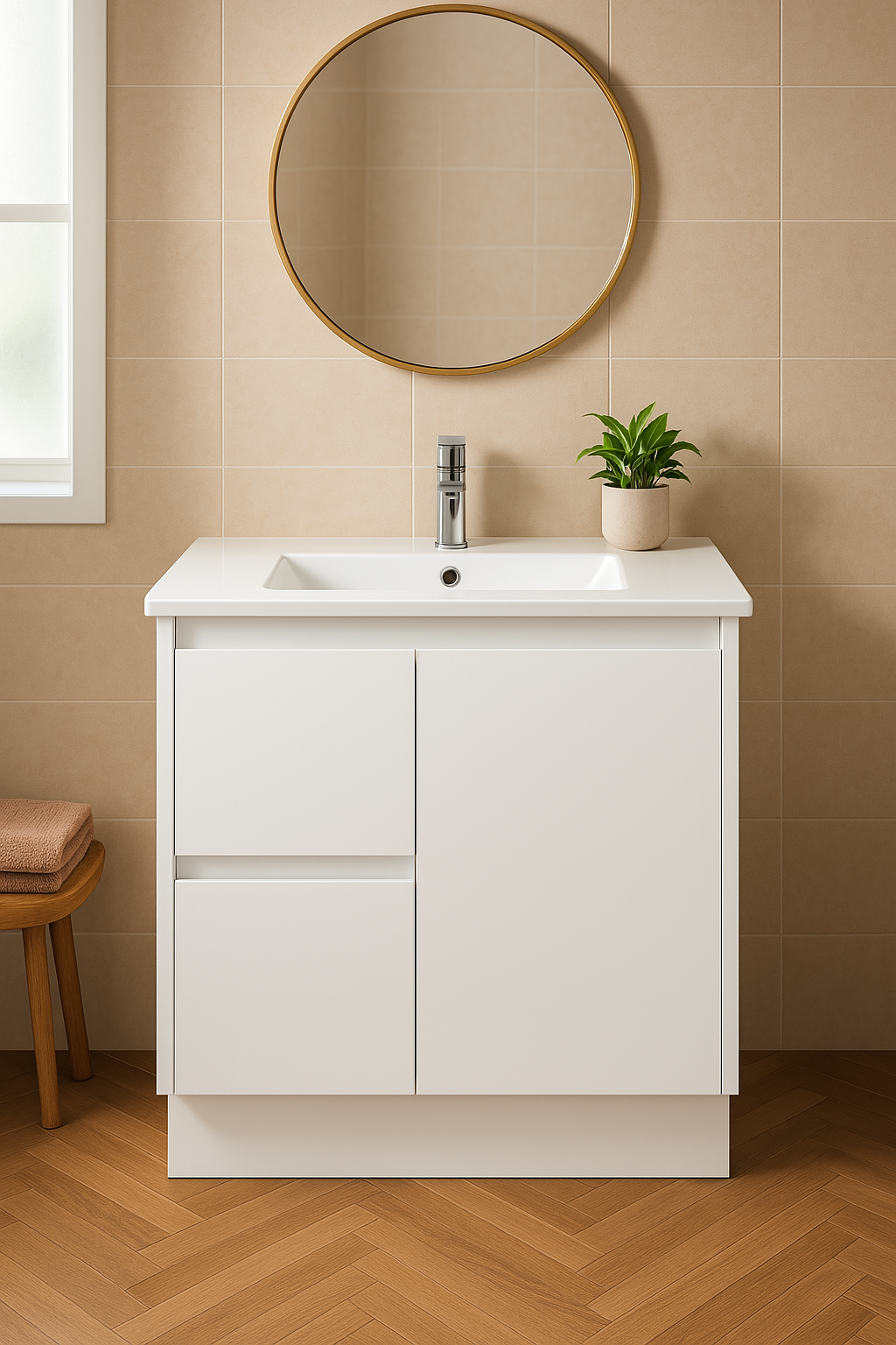 Sammy 750W Freestanding 460mm  Vanity – Gloss or Matt 2-Pack Finish with Soft Close Drawers